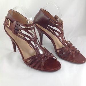 Cole Haan Verona Air T-Strap Brown Leather Sandal